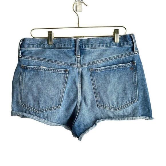 Madewell Relaxed Denim Shorts Button Fly Women's 28‎ Blue Distressed - Picture 2 of 7
